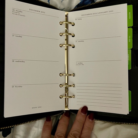 ♠️ KATE SPADE ♠️  Personal Planner Organizer Arbor Hill Bonbon Stripe 2022 - Picture 8 of 15